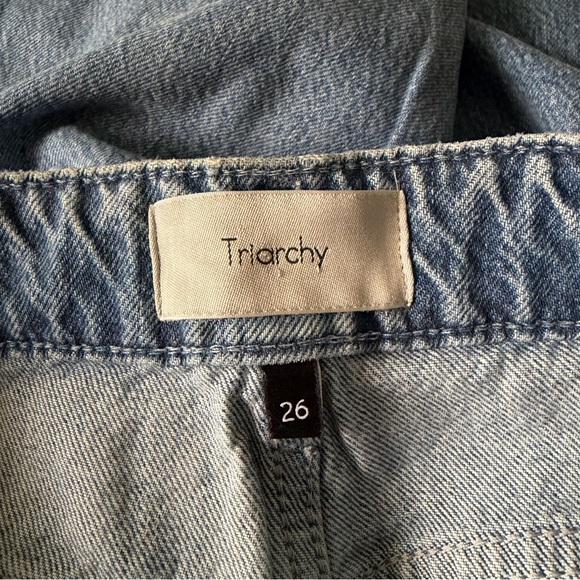 TRIARCHY x Anthropologie Wide Leg Highwaisted Jeans sz 26 - Picture 9 of 11